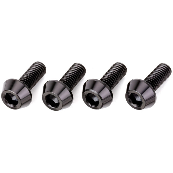 Lot de vis alu tête BTR conique DRC M6 16mm Noir (x4)