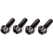 Lot de vis alu tête BTR conique DRC M6 20mm Noir (x4)