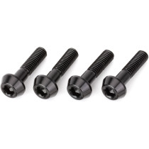 Lot de vis alu tête BTR conique DRC M6 25mm Noir (x4)