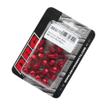 Lot de vis alu tête BTR conique DRC M6 20mm Rouge (x20)