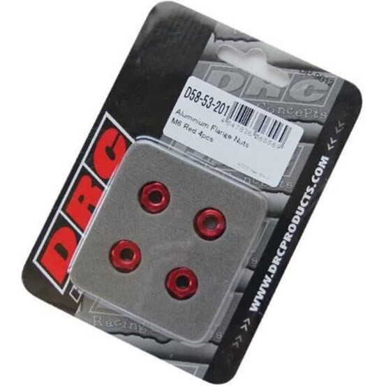 Ecrous alu DRC M6 Rouge (x4)