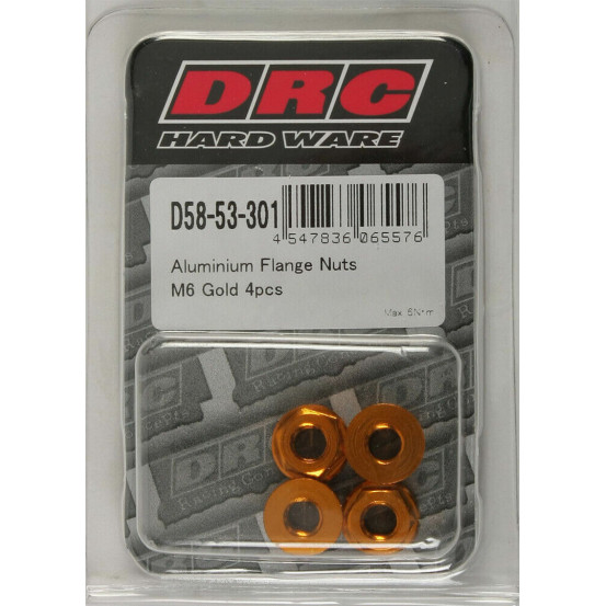 Ecrous alu DRC M6 Or (x4)