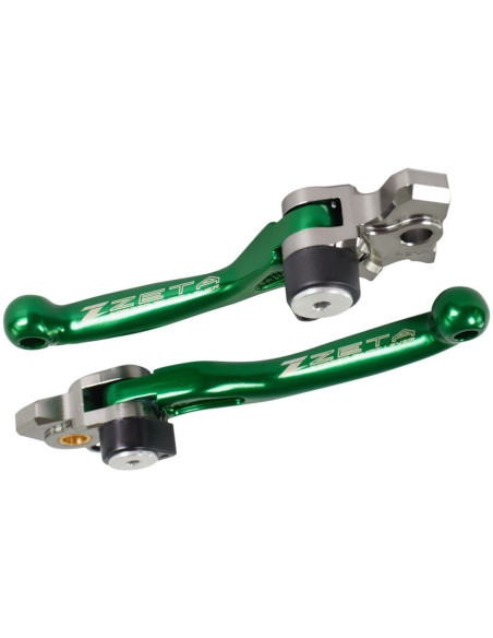 Jeu de leviers retournables ZETA Kawasaki 450 KX-F 2019-2023 Vert