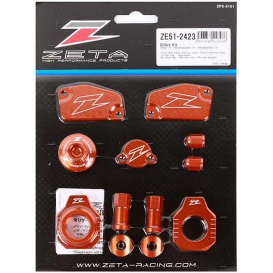 Kit ZETA alu KTM 85 SX 2015-17, Freeride 250 2014-17, Freeride 350 2013-17 Orange