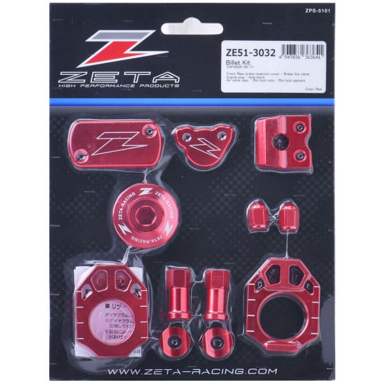 Kit alu anodisé Rouge ZETA Honda 450 CRF-R 2017-2020