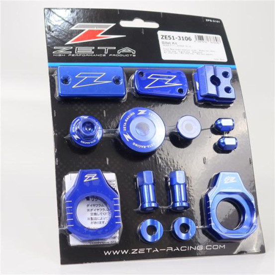 Kit alu anodisé Bleu ZETA Kawasaki 450 KX-F 2016-2018