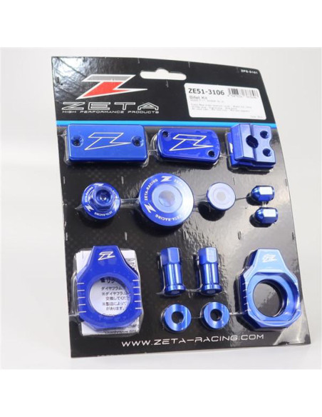 Kit alu anodisé Bleu ZETA Kawasaki 450 KX-F 2016-2018