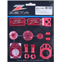 Kit alu anodisé Rouge ZETA Suzuki 250 450 RM-Z 2007-2023