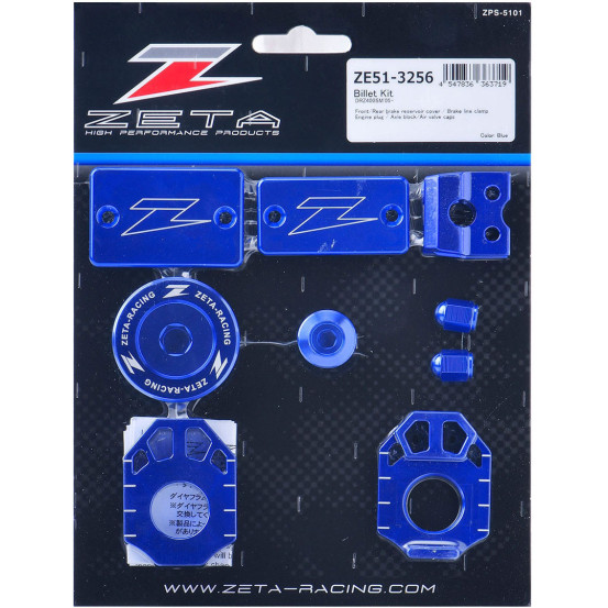 Kit alu anodisé Bleu ZETA Suzuki 400 DRZ 2005-2009