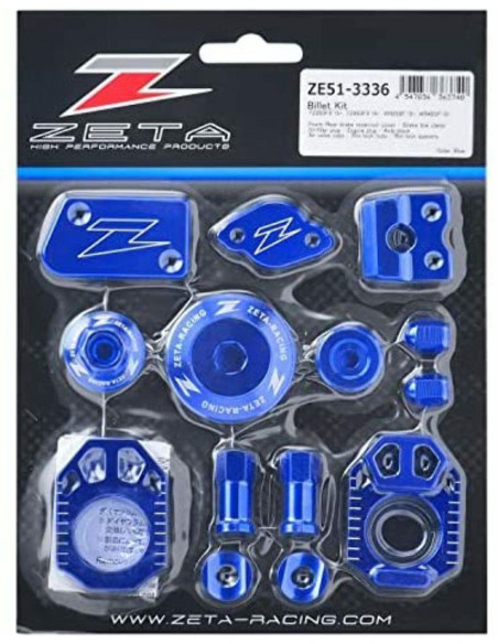 Kit alu anodisé Bleu ZETA Yamha WRF 2016-2021