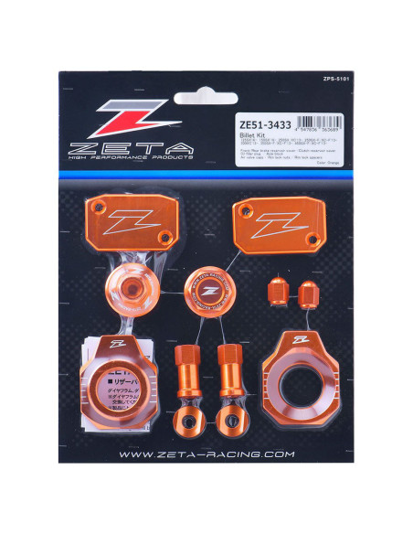 Kit alu anodisé Orange ZETA KTM SX SX-F 2016-2022