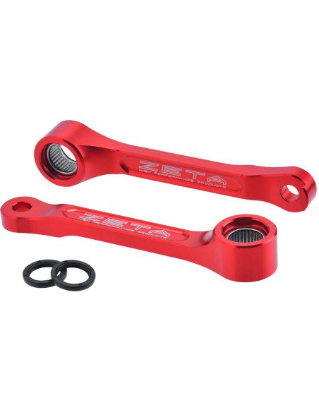 Biellette de rabaissement -30mm d'amortisseur ZETA Honda 450 CRF-R 2021 Rouge