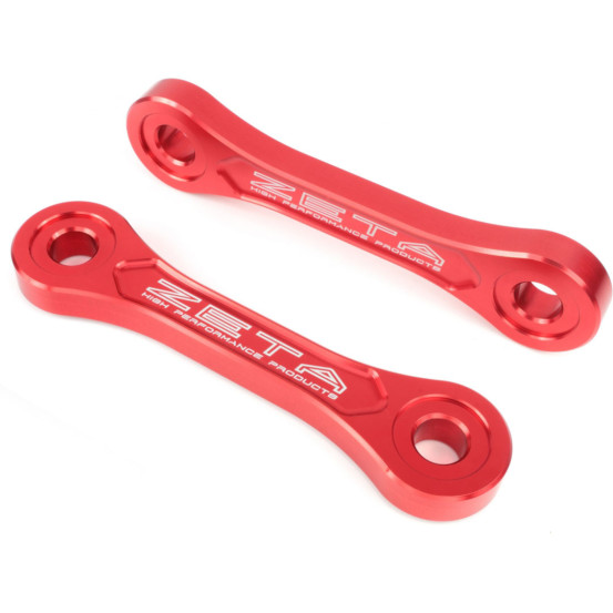 Biellette de rabaissement -30mm d'amortisseur ZETA Suzuki 400 DRZ Rouge 2020 Rouge
