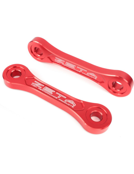 Biellette de rabaissement -30mm d'amortisseur ZETA Suzuki 400 DRZ Rouge 2020 Rouge