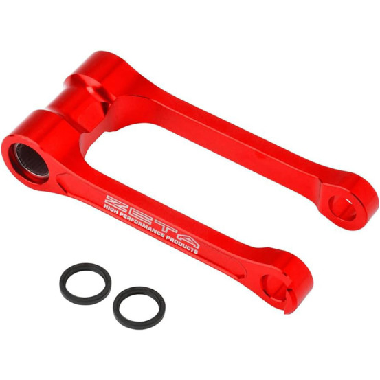 Biellette de rabaissement -27mm d'amortisseur ZETA Gas Gas MC EC 2024 Rouge