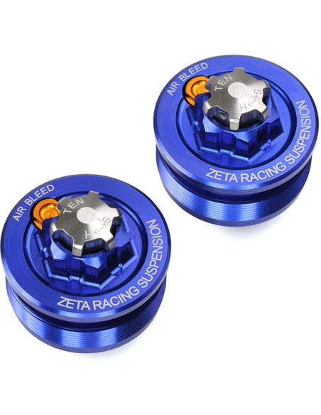 Bouchon de fourche ZETA Yamaha 80 85 YZ Bleu
