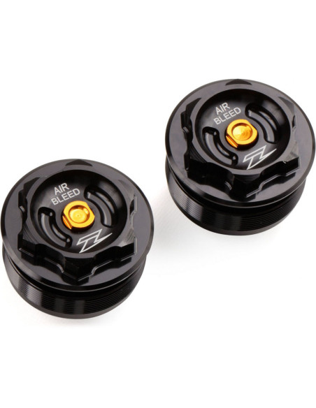 Bouchon de fourche ZETA Kawsaki 80 85 KX 1995 Noir