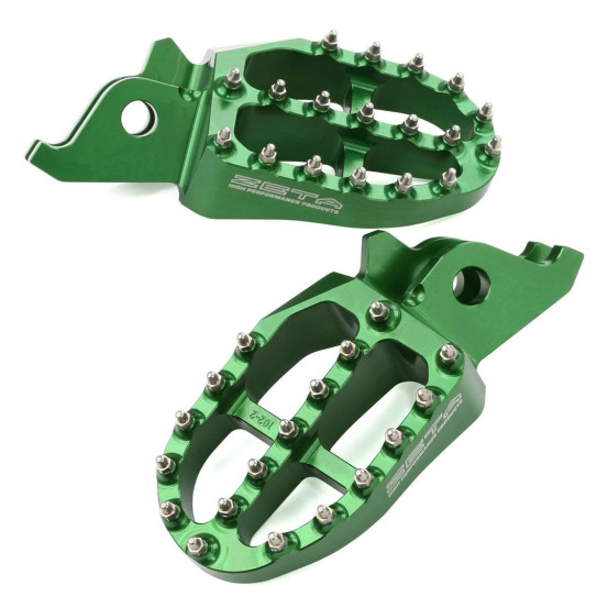 Reposes pieds ZETA Kawasaki 250 450 KX-F Vert