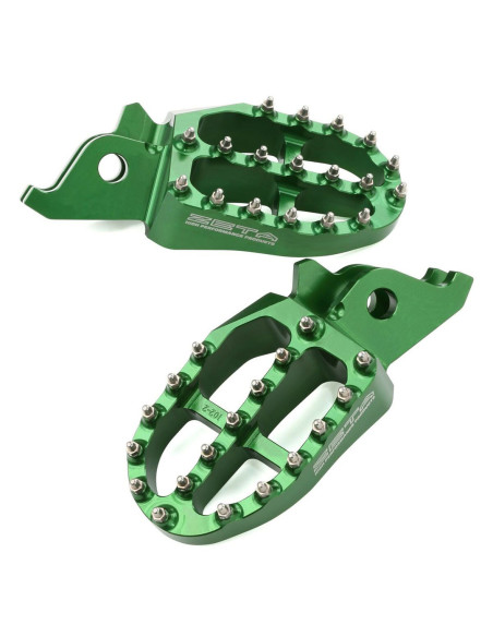 Reposes pieds ZETA Kawasaki 250 450 KX-F Vert