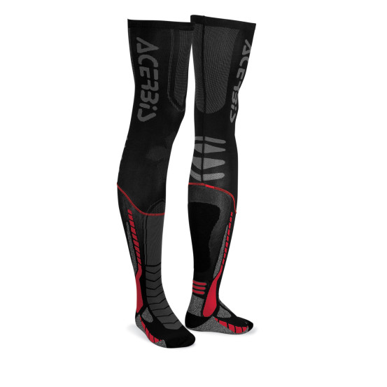 Chaussettes moto Acerbis X-Leg Pro - Noir Rouge