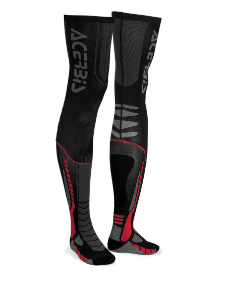 Chaussettes moto Acerbis X-Leg Pro - Noir Rouge