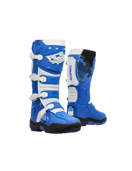 Bottes cross Acerbis Artiglio - Bleu Blanc