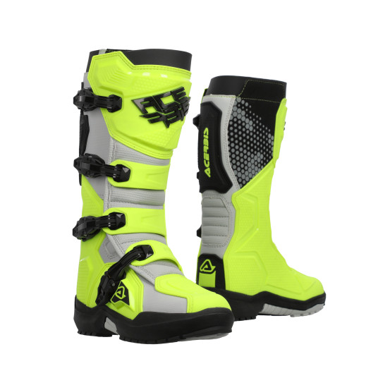 Bottes cross Acerbis Artiglio - Jaune fluo Blanc