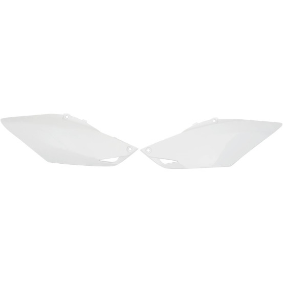 Plaques latérales - Blanc - UFO Honda 250 CRF R 2014-2016 / 450 CRF R 2013-2016 Simple Sortie (La Paire)
