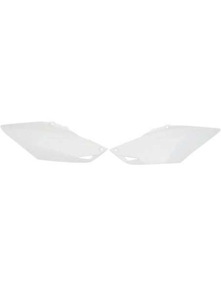 Plaques latérales - Blanc - UFO Honda 250 CRF R 2014-2016 / 450 CRF R 2013-2016 Simple Sortie (La Paire)