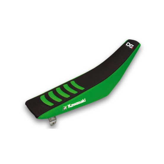 Housse de selle Blackbird Double grip 3 KAWASAKI KX85 01-13 NOIR VERT