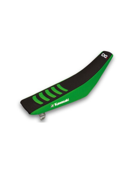 Housse de selle Blackbird Double grip 3 KAWASAKI KX85 01-13 NOIR VERT
