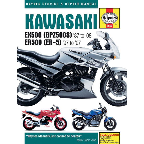 Manuel entretien et réparation HAYNES Kawasaki 500 GPZ 1987-2008 500 ER-5 1997-2007 en Anglais