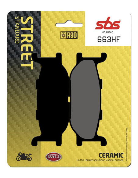 Plaquettes de frein SBS 663 HF Céramique