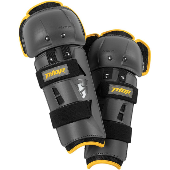 Genouillères enfant Thor Sector GP - Noir Gris Jaune TU