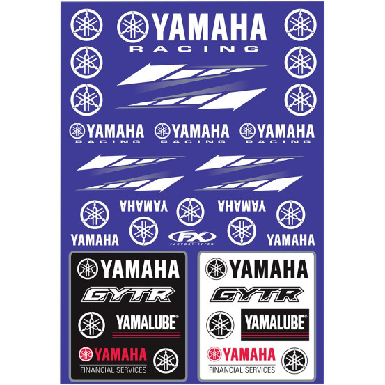 Planche d'autocollants Yamaha Team Factory Effex