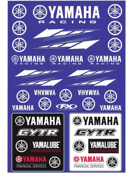 Planche d'autocollants Yamaha Team Factory Effex