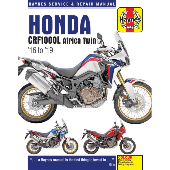 Manuel entretien et réparation HAYNES Honda 1000 CRFL Africa Twin 2016-2019 en Anglais