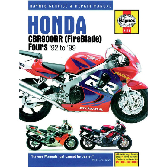 Manuel entretien et réparation HAYNES Honda 900 CBR RR Fireblade 1992-1999 en Anglais