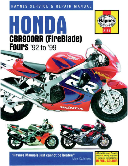 Manuel entretien et réparation HAYNES Honda 900 CBR RR Fireblade 1992-1999 en Anglais