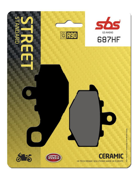 Plaquettes de frein SBS 687 HF Céramique