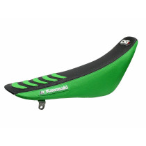 Housse de selle Blackbird Double grip 3 Kawasaki KX125/KX250 03-08 NOIR VERT