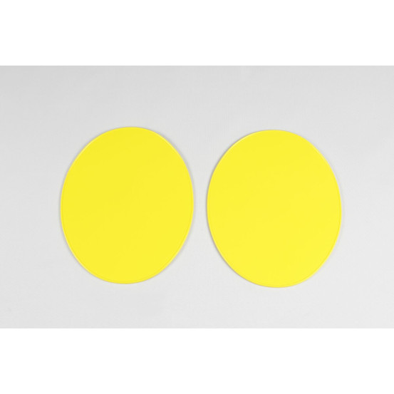 Plaques Numéro - Jaune - UFO Vintage Universel 1970 - 2 pcs