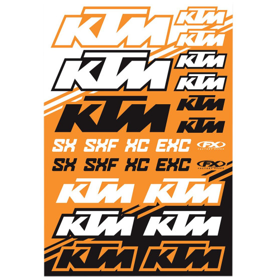 Planche d’autocollants KTM Factory Effex