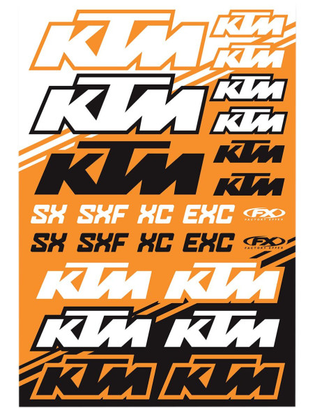 Planche d’autocollants KTM Factory Effex