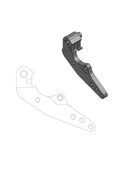 Patte de déport étrier origine pour disque 298mm Rally Dakar MOTO MASTER - Pour étrier avant MAGURA - HUSQVARNA