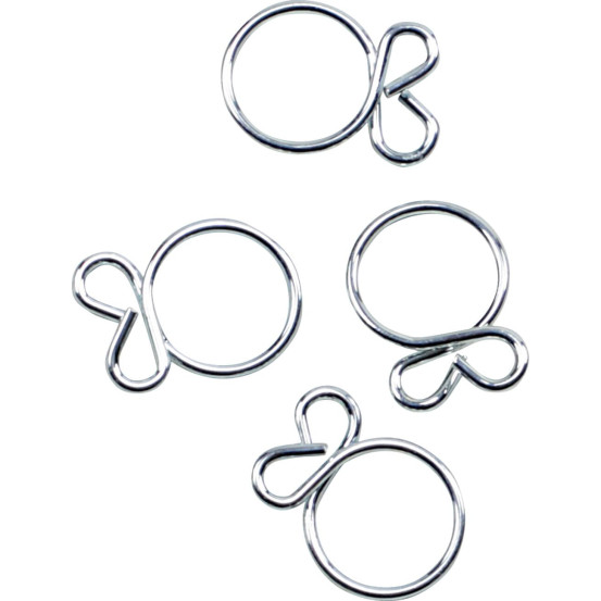 Kit 4 colliers de serrage durite FUEL STAR 11,5mm gris