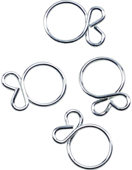 Kit 4 colliers de serrage durite FUEL STAR 11,5mm gris