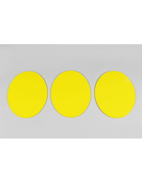 Plaques Numéro - Jaune - UFO Vintage Universel 1970 - 3 pcs
