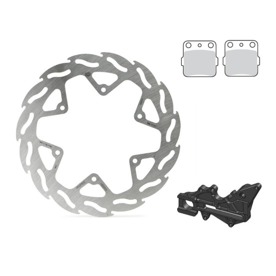 Kit frein arrière oversize 240mm MOTO MASTER - Patte de déport MAGURA + plaquettes incluses - HUSQVARNA