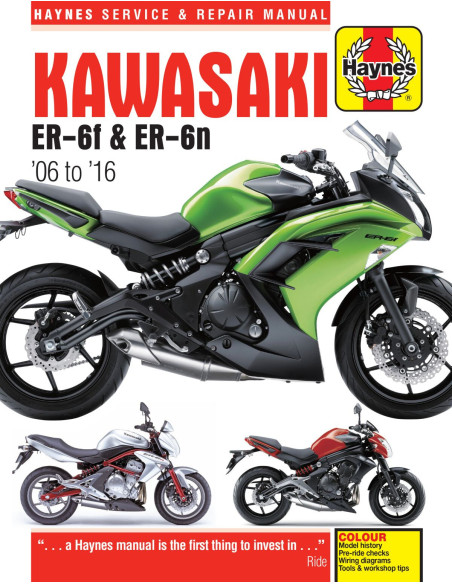 Manuel entretien et réparation HAYNES Kawasaki ER-6F ER-6N 2006-2016 en Anglais